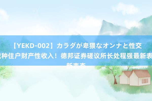 【YEKD-002】カラダが卑猥なオンナと性交 栽种住户财产性收入！德邦证券磋议所长处程强最新表态