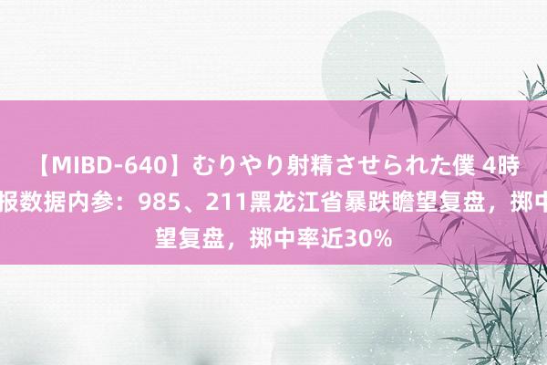 【MIBD-640】むりやり射精させられた僕 4時間 志愿填报数据内参：985、211黑龙江省暴跌瞻望复盘，掷中率近30%