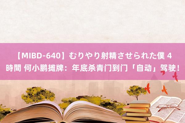 【MIBD-640】むりやり射精させられた僕 4時間 何小鹏摊牌：年底杀青门到门「自动」驾驶！