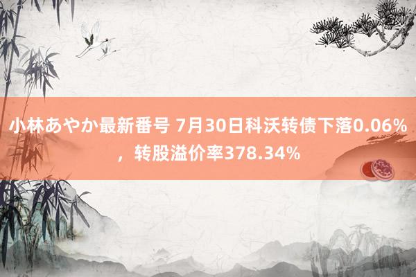 小林あやか最新番号 7月30日科沃转债下落0.06%，转股溢价率378.34%