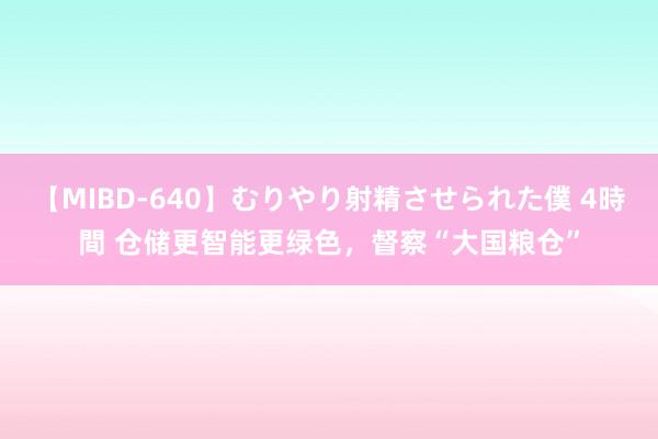 【MIBD-640】むりやり射精させられた僕 4時間 仓储更智能更绿色，督察“大国粮仓”