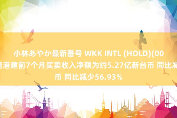 小林あやか最新番号 WKK INTL (HOLD)(00532)：台湾港建前7个月买卖收入净额为约5.27亿新台币 同比减少56.93%