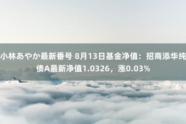 小林あやか最新番号 8月13日基金净值：招商添华纯债A最新净值1.0326，涨0.03%