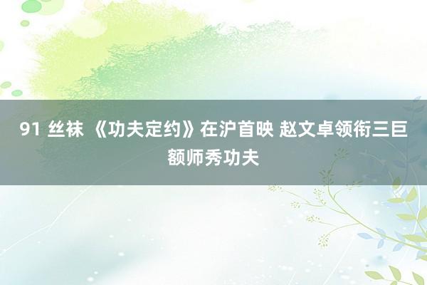 91 丝袜 《功夫定约》在沪首映 赵文卓领衔三巨额师秀功夫